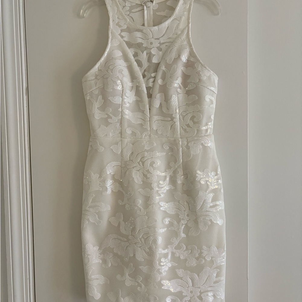 Elegant White Lace Dress